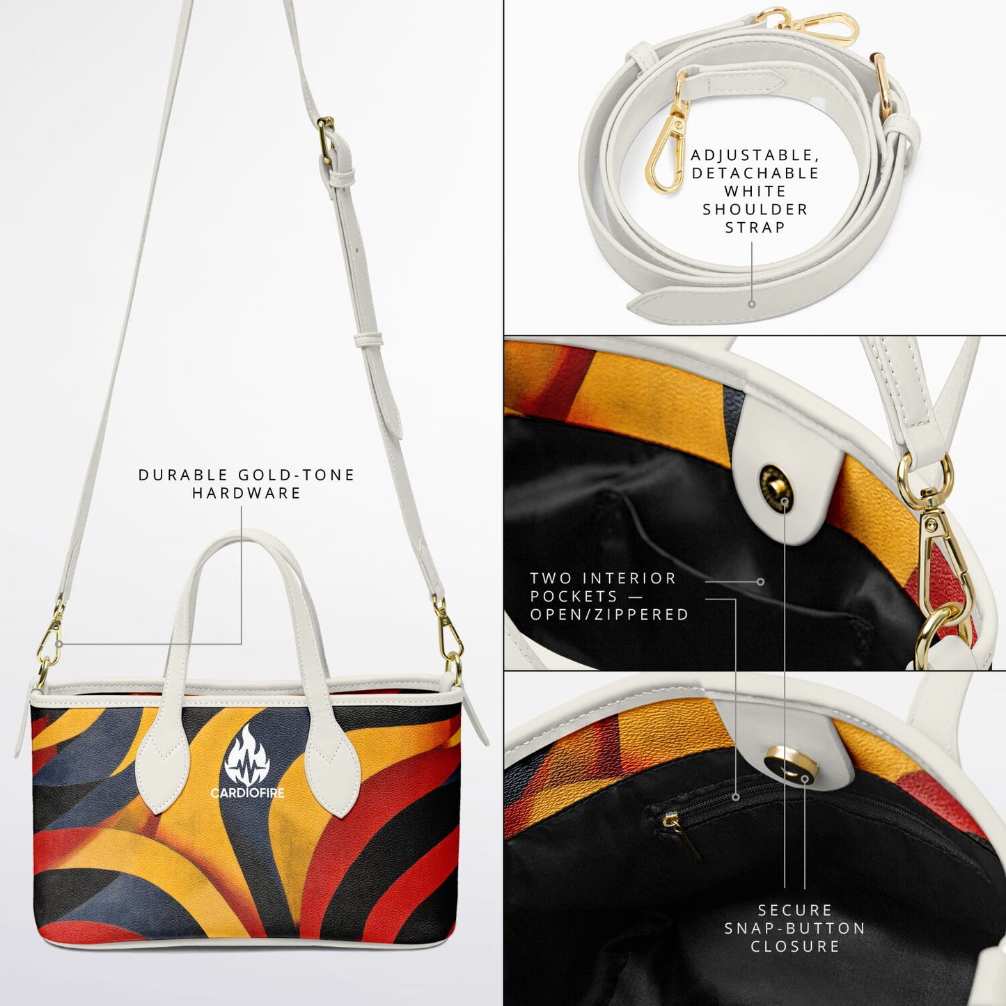CardioFire Fireflow Leather Tote Bag